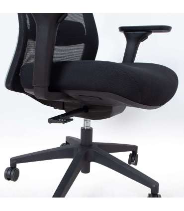 Töötool SANTO 66x66xH115-125cm, must võrkkangas