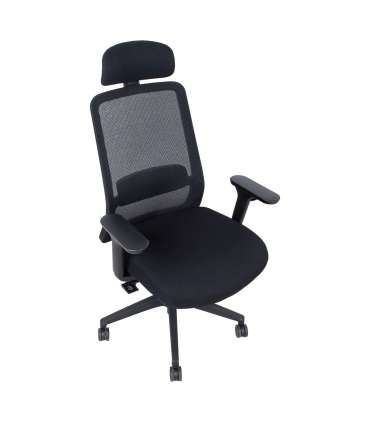 Töötool SANTO 66x66xH115-125cm, must võrkkangas