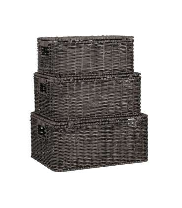 Korv BASILE 37x27xH17cm, tumepruun