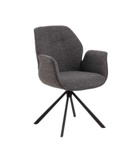 Tool AURA käetugedega, antratsiit, 60,5x58,5xH91cm