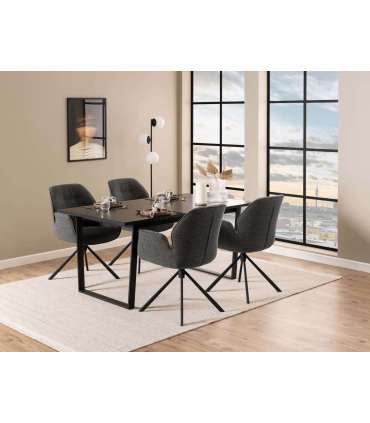 Tool AURA käetugedega, antratsiit, 60,5x58,5xH91cm