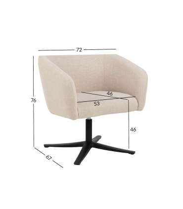 Tool RAMSEY beež, 72x67xH76cm