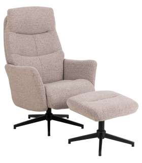 Tugitool LONDON recliner jalatoega, beež