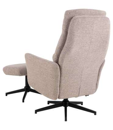 Tugitool LONDON recliner jalatoega, beež, 75x83xH112cm