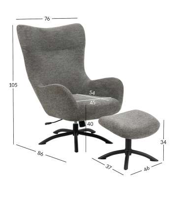 Tugitool TALGARTH recliner jalapingiga, 