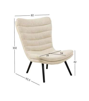 Tugitool GRAFTON beež, 82x92,5xH102cm