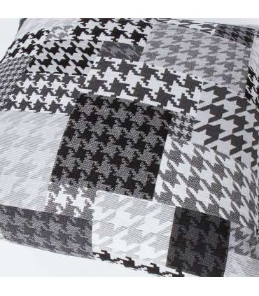 Padi HOLLY 45x45cm, lukuga, must ja valge, kangas 50% puuvill, 50% polüester, kangas 490