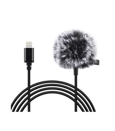 Jack Puluz tie microphone with clip PU426 1.5m 3.5mm Lightning