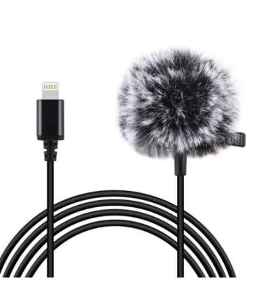 Jack Puluz tie microphone with clip PU426 1.5m 3.5mm Lightning