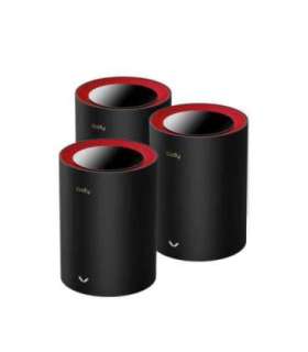 Cudy M3000 3-Pack Dual-band (2.4 GHz / 5 GHz) Wi-Fi 6 (802.11ax) Black, Red 1 Internal