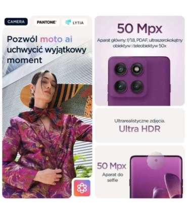 Motorola edge 60 pro 16.9 cm (6.67") Dual SIM Android 15 5G USB Type-C 12 GB 512 GB 6000 mAh Purple