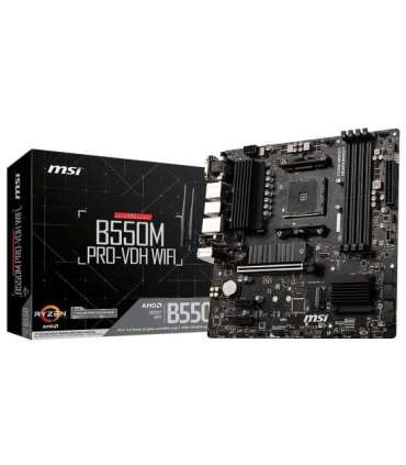 MSI B550M PRO-VDH WIFI motherboard AMD B550 Socket AM4 micro ATX
