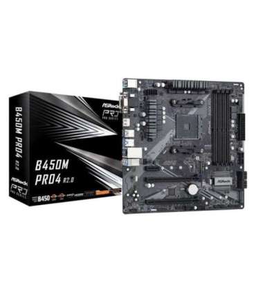 Asrock B450M Pro4 R2.0 AMD B450 Socket AM4 micro ATX