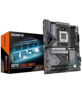 GIGABYTE X870 EAGLE WIFI7 Motherboard - Supports AMD Ryzen 9000 CPUs, 14+2+2 phases VRM, up to 8000MHz DDR5 (OC), 1xPCIe