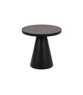 Diivanilaud SOLI D45xH45cm, must klaas, metall