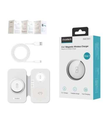 Choetech T616-F 3-in-1 inductive charger (white)