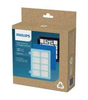 Philips Replacement Kit FC8010/02, Allergy H13 filter replacement kit compatible with Philips PowerPro Compact, PowerPro Active