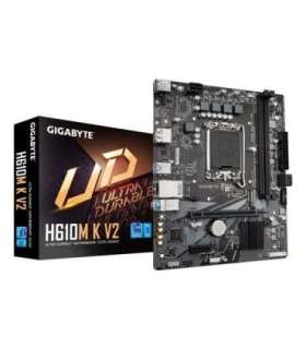 GIGABYTE H610M K V2 Motherboard - Intel Core 14th CPUs, up to 5600MHz DDR5, 1xPCIe 3.0 M.2, 1GbE LAN, USB 3.2 Gen 1