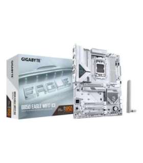 GIGABYTE B850 EAGLE WIFI7 ICE Motherboard - AMD Ryzen 9000 Series CPUs, 8+2+2 Phases Digital VRM, up to 8200MHz DDR5