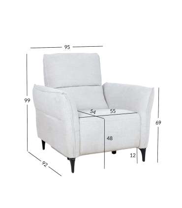 Tugitool MIAMI elektriline recliner, hel