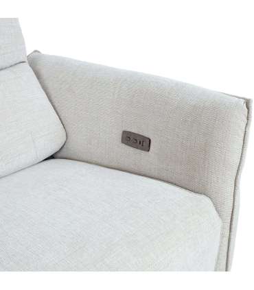 Diivan MIAMI 3-kohaline elektriline recliner 199x92xH99cm, helebeež