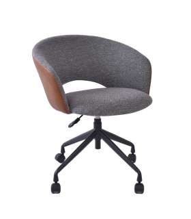 Töötool KARINA ratastega, hall/helepruun