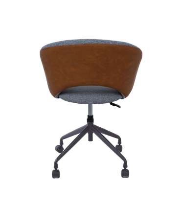 Töötool KARINA ratastega, hall/helepruun