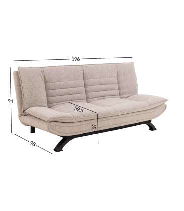 Diivanvoodi FAITH 196x98xH91cm, beež