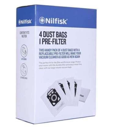 Nilfisk Elite hoover bags 107412688 4 pcs.