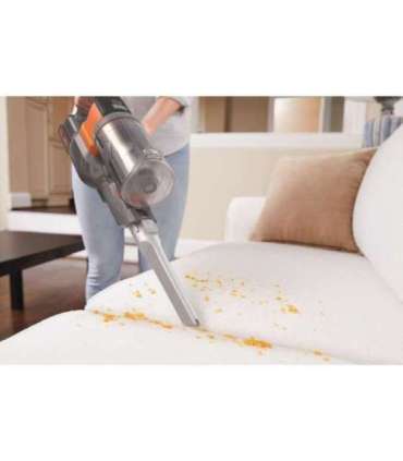 Black & Decker BHFEV182C-QW stick vacuum/electric broom 2-in-1 stick vacuum Battery Dry Bagless Orange, Titanium 2 Ah