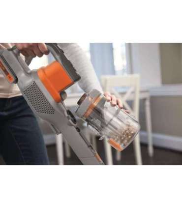 Black & Decker BHFEV182C-QW stick vacuum/electric broom 2-in-1 stick vacuum Battery Dry Bagless Orange, Titanium 2 Ah