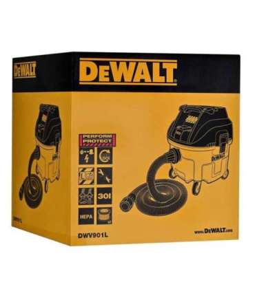 DeWALT DWV901L dust extractor Black, Yellow 30 L 1400 W