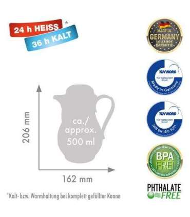 ROTPUNKT 530-01-00-0 vacuum flask 0.5 L Ivory