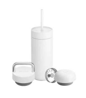 Fellow Carter thermal mug set + 3 caps white matt 473 ml