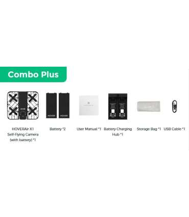 HoverAir X1 Drone - Combo Plus Retail - White