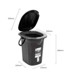 GreenBlue GB320BL Portable Travel Toilet Bucket Seat Camping Festival Handle Lid Durable Stable19L