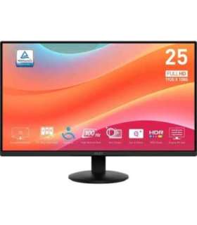 MSI Pro MP252L computer monitor 62.2 cm (24.5") 1920 x 1080 pixels Full HD LED Black