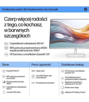 HP 27-inch Series 5 FHD monitor in white - 527sw