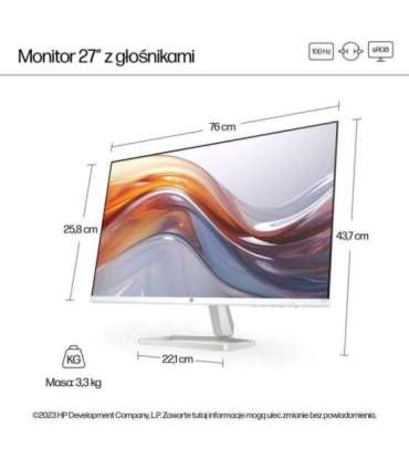HP Series 5 27 inch FHD Monitor with Speakers - 527sa