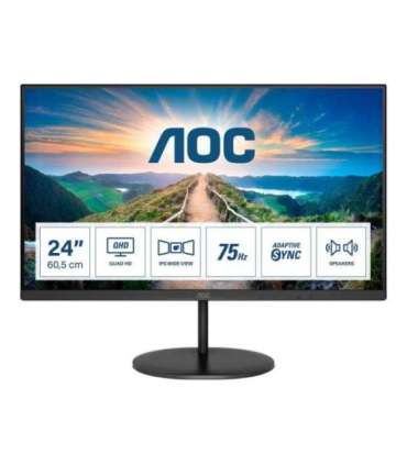 AOC V4 Q24V4EA LED display 60.5 cm (23.8") 2560 x 1440 pixels 2K Ultra HD Black