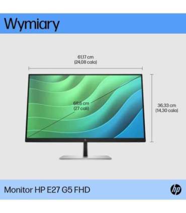 HP E27 G5 68.6 cm (27") 1920 x 1080 pixels Full HD LED Black