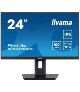 iiyama ProLite XUB2492QSU-B1 computer monitor 60.5 cm (23.8") 2560 x 1440 pixels Wide Quad HD LED Black