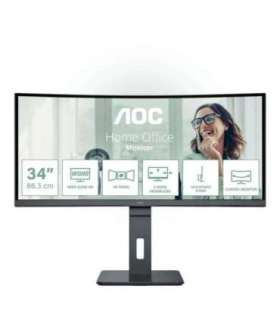 AOC CU34P3CV computer monitor 86.4 cm (34") 3440 x 1440 pixels UltraWide Quad HD LED Black