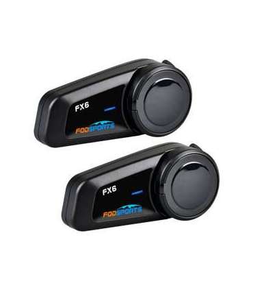 Fodsports FX6 motorcycle intercom two-pack (black)