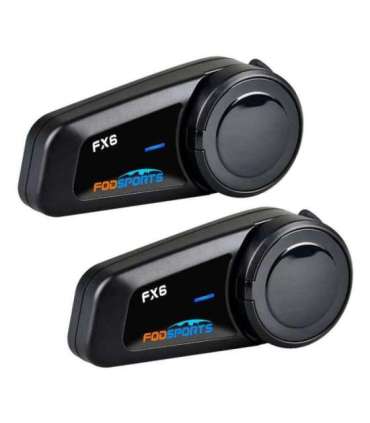 Fodsports FX6 motorcycle intercom two-pack (black)