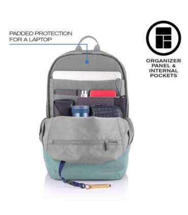 XD DESIGN ANTI-THEFT BACKPACK BOBBY SOFT GREEN (MINT) P/N: P705.797