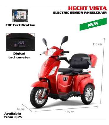 Kolmerattaline elektri motoroller HECHT VISTA