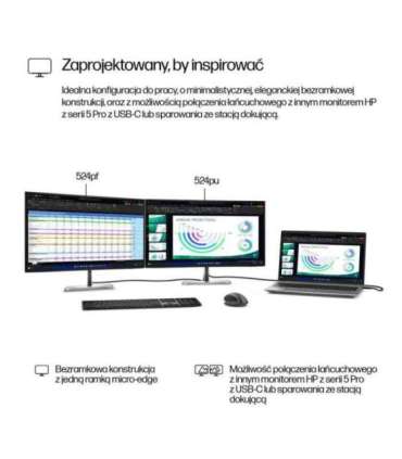 HP Series 5 Pro 23.8 inch FHD Monitor - 524pf