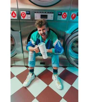 Thermal mug with telescopic straw Kambukka Rio Tumbler 950ml Frosty Coconut