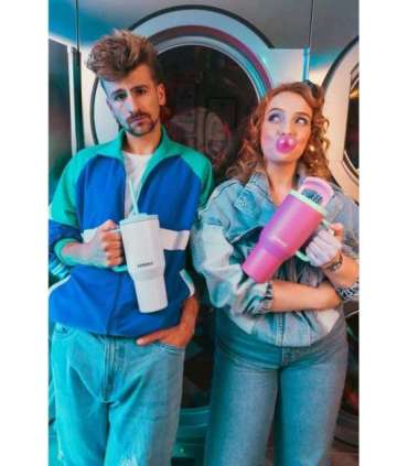 Thermal mug with telescopic straw Kambukka Rio Tumbler 950ml Frosty Coconut